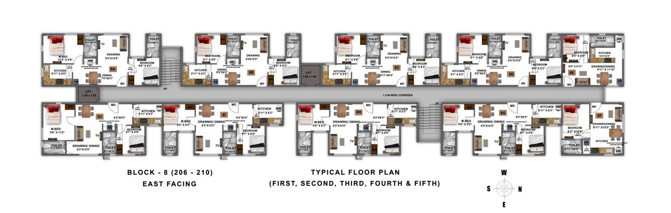  baashyaam le chalet smart choice homes Block 2 Cluster Plan