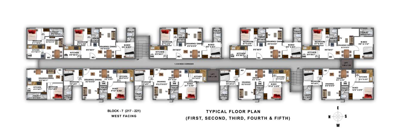  baashyaam le chalet smart choice homes Block 2 Cluster Plan