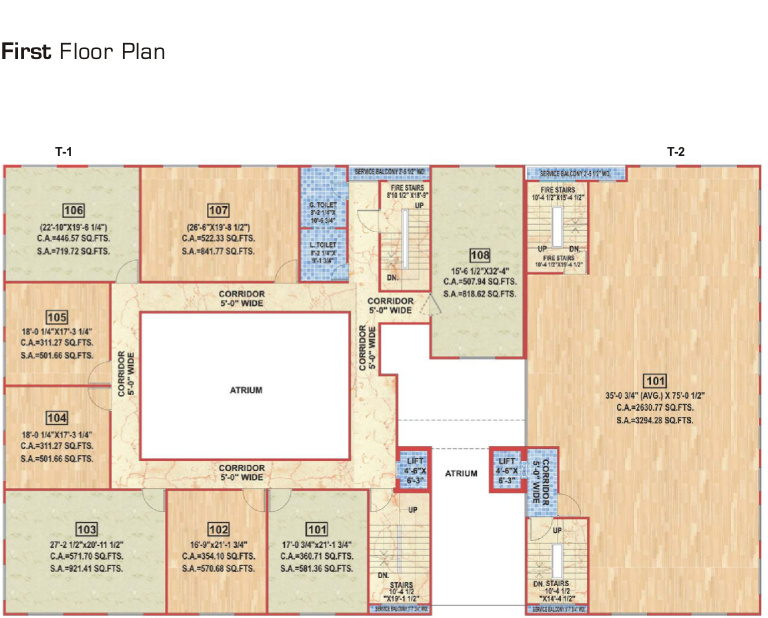  alpha tower Typical 1st Floor Plan