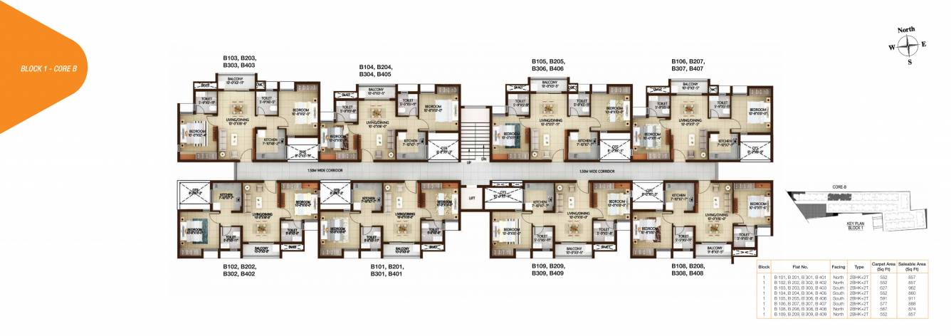 casagrand nextown Block 1 Cluster Plan