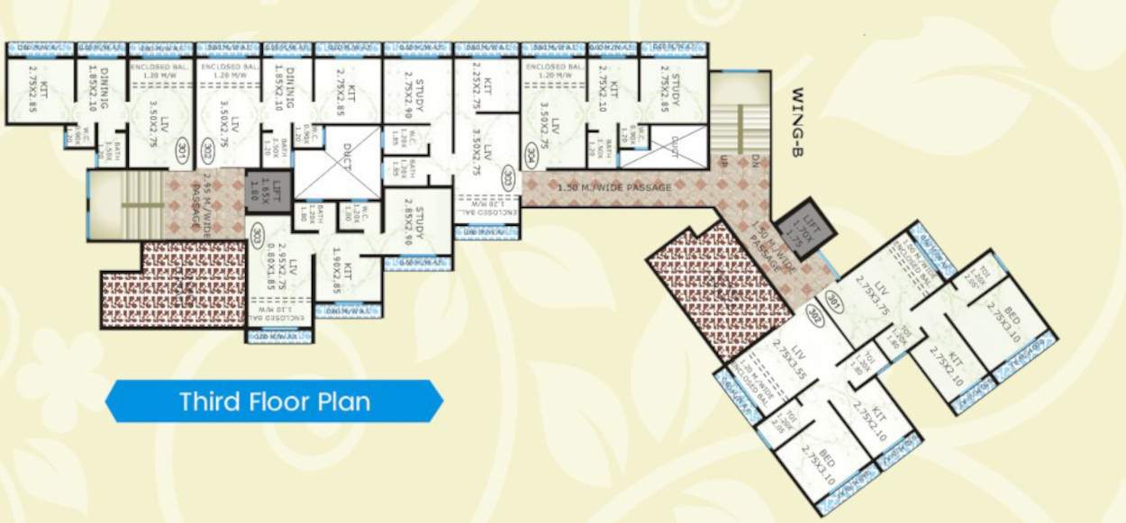  santa maria parivar Santa Maria Parivar Cluster Plan for 3rd Floor
