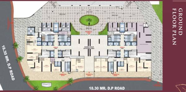  northern-hills A & B Wing Cluster Plan for ground Floor
