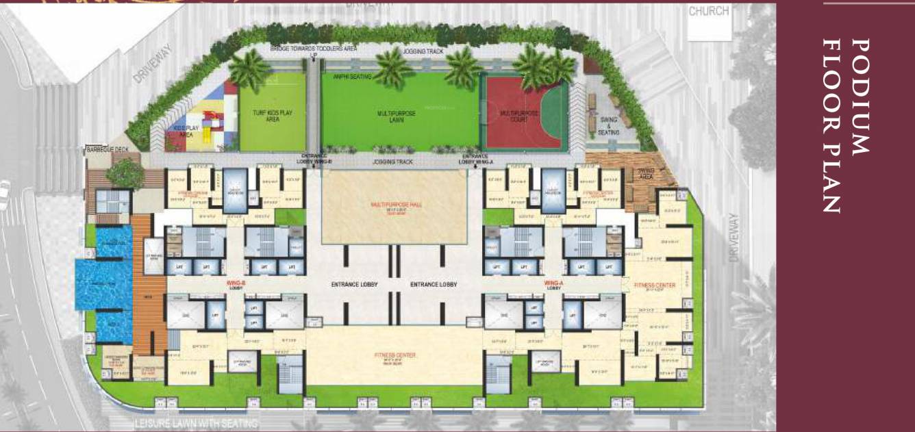  northern hills A & B Wing Cluster Plan for Podium Floor