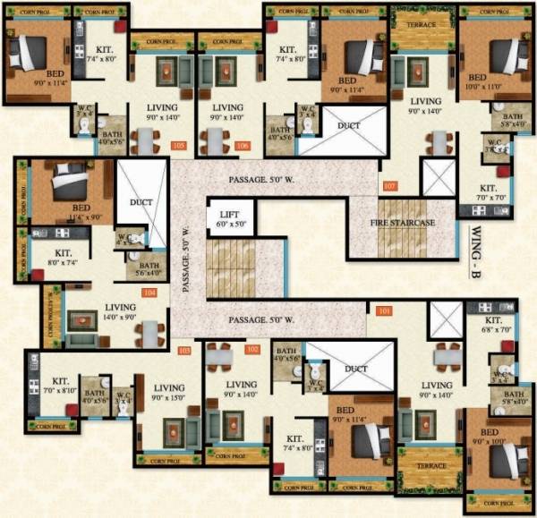  sai-tirth-phase-i Ganga Wing B Cluster Plan