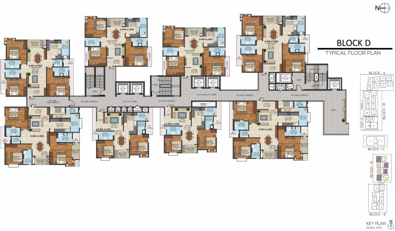  bollineni bion Tower D Typical Cluster Plan