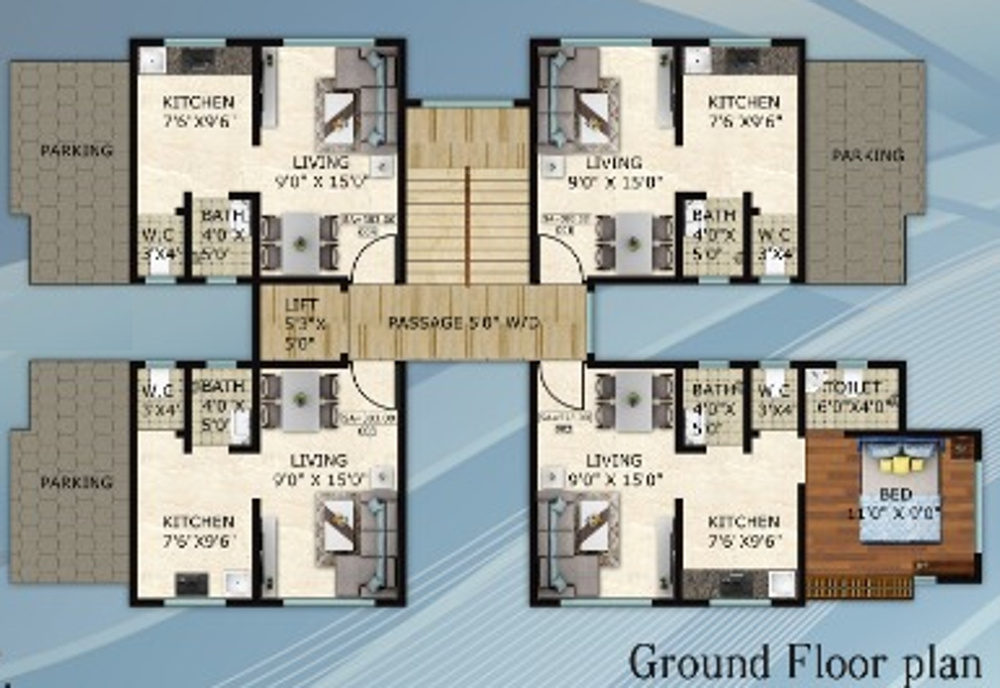  madhav vatika iv Madhav Vatika   IV Cluster Plan for ground Floor