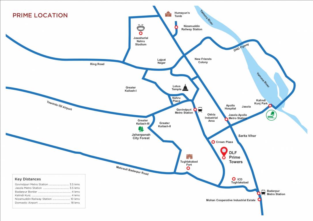 prime towers Location Plan