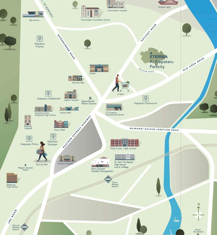 eternia at kalpataru parkcity Location Plan