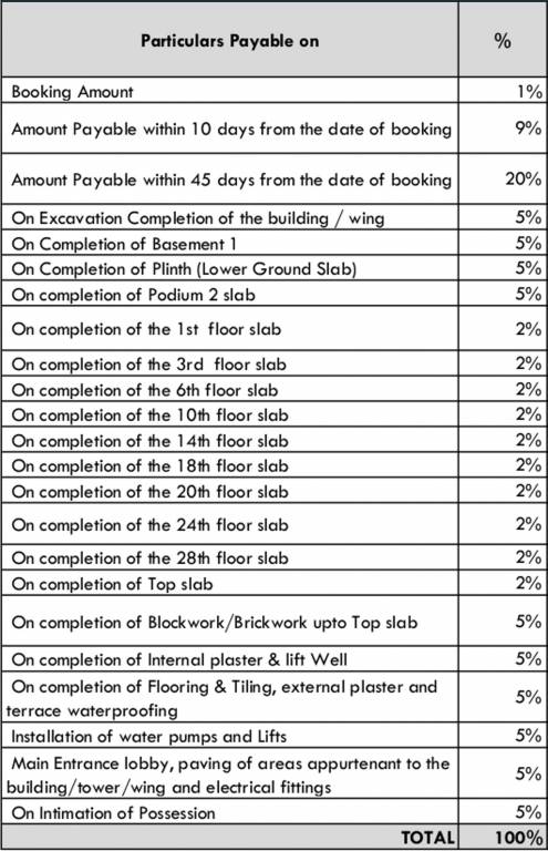 Images for Payment Plan of Kalpataru Launch Code Starlight Payment Plan