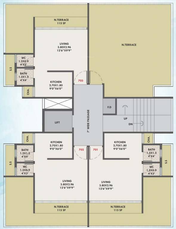  ganesh Shree Ganesh Cluster Plan for 7th Floor