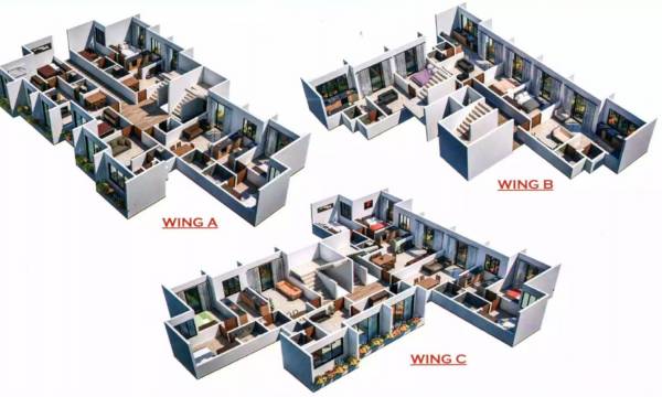  apartments Pavanputra Apartments Cluster Plan for Typical Floor