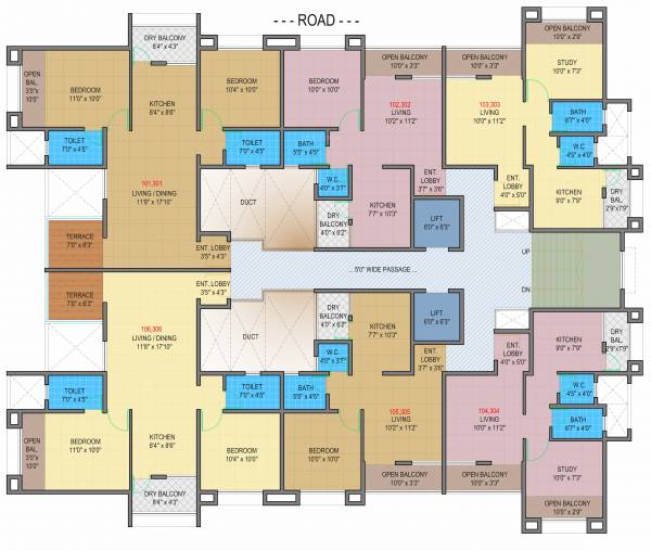  garden Khamkar Garden Cluster Plan from 1st to 3rd Floor