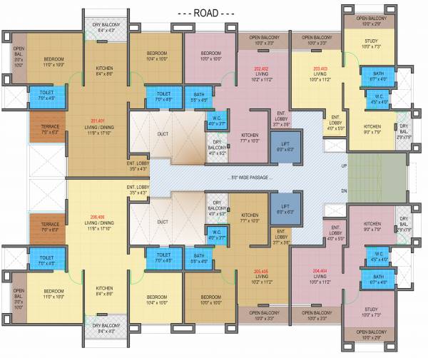  garden Khamkar Garden Cluster Plan from 2nd to 4th Floor
