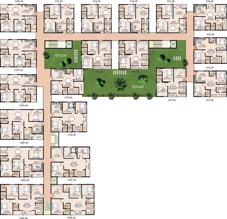 Images for Cluster Plan of Sri Vaibhava Grand