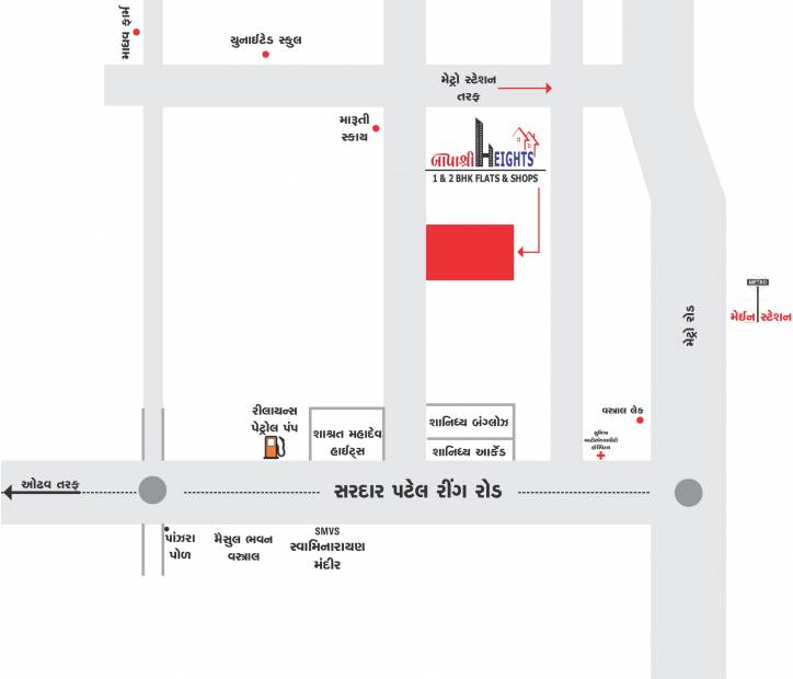 heights Images for Location Plan of Bapa Shree Heights