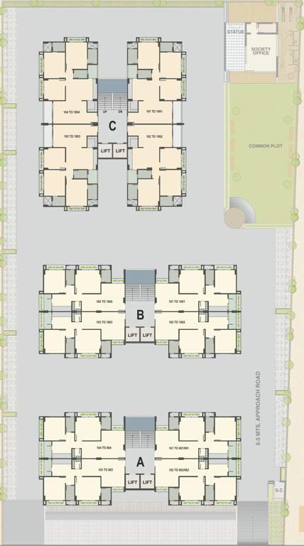  exotica Block A To C Cluster Plan From 1st To 10th Floor