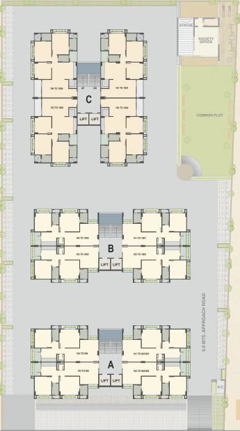  exotica Block A To C Cluster Plan From 1st To 10th Floor