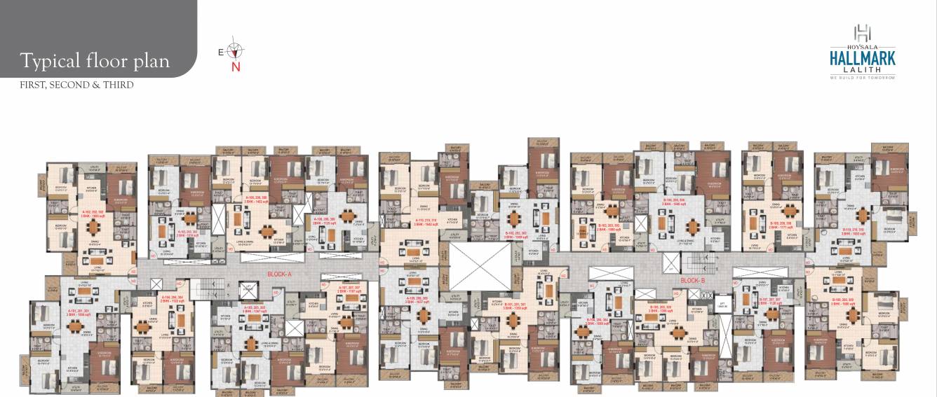 hallmark lalith Block A + B Typical Cluster Plan