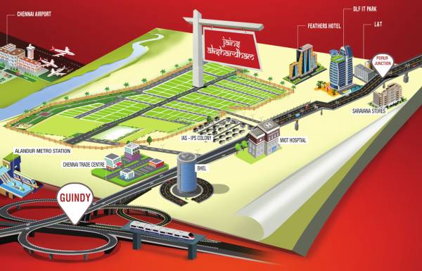  akshardham Location Plan