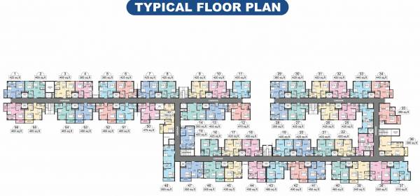  arun-excello-urmika Block No 1, 2 Typical Cluster Plan