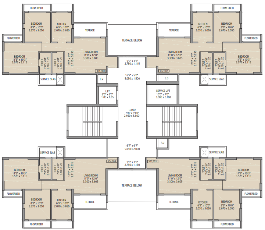  hills tower 7 Tower 7 Cluster Plan