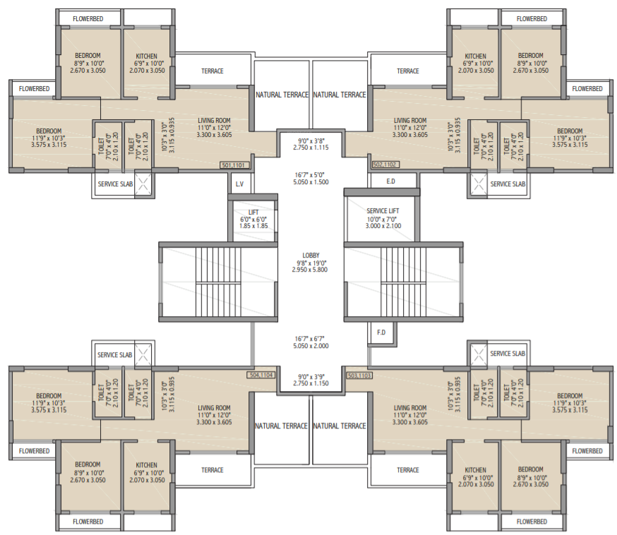  hills tower 7 Tower 7 Cluster Plan