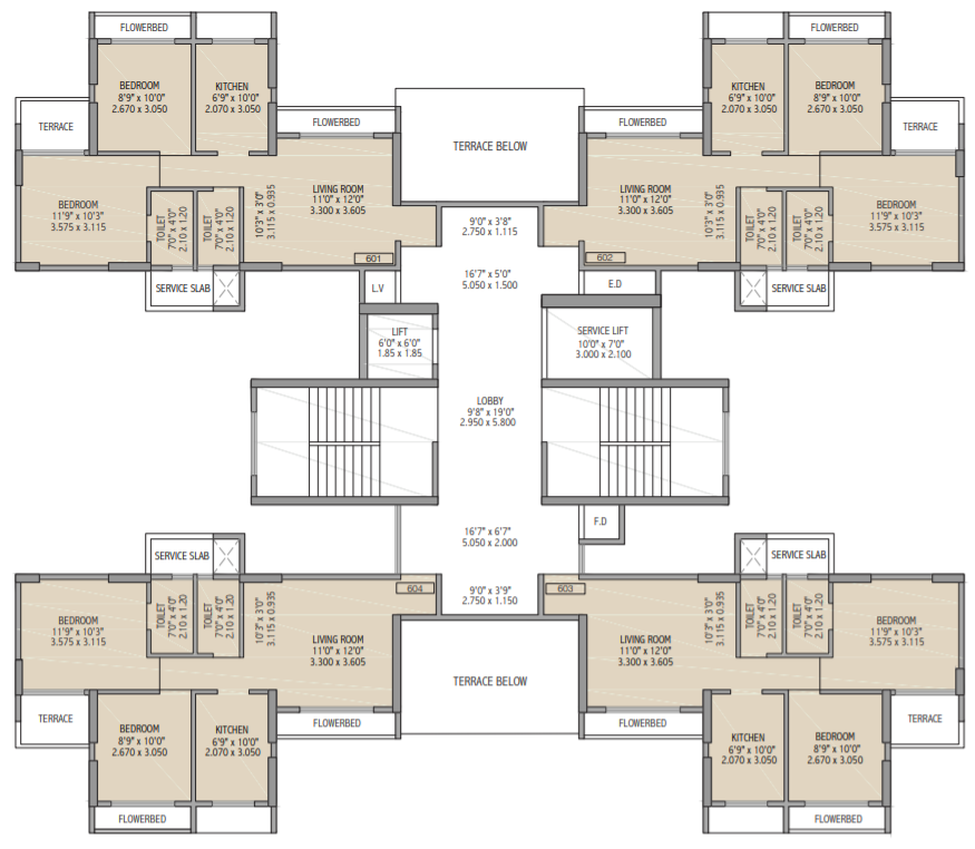  hills tower 7 Tower 7 Cluster Plan