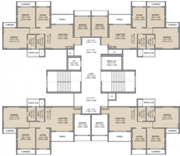  hills-tower-7 Tower 7 Cluster Plan