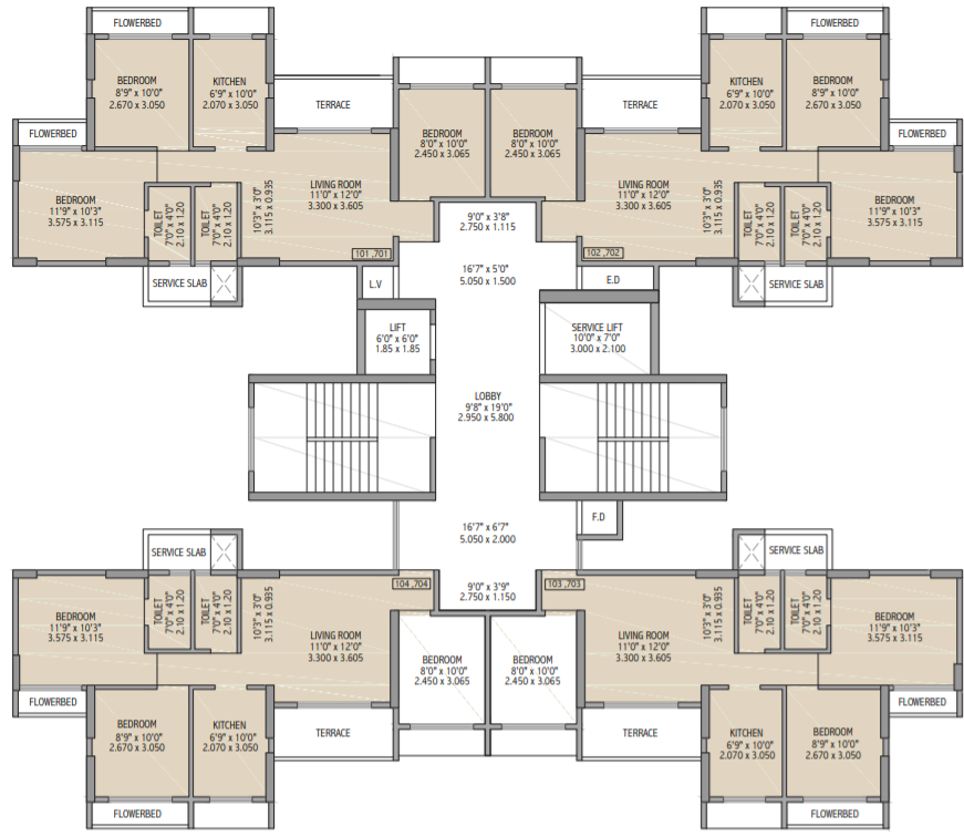  hills tower 7 Tower 7 Cluster Plan