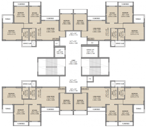  hills-tower-7 Tower 7 Cluster Plan