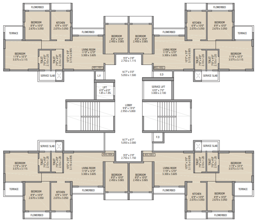  hills tower 7 Tower 7 Cluster Plan