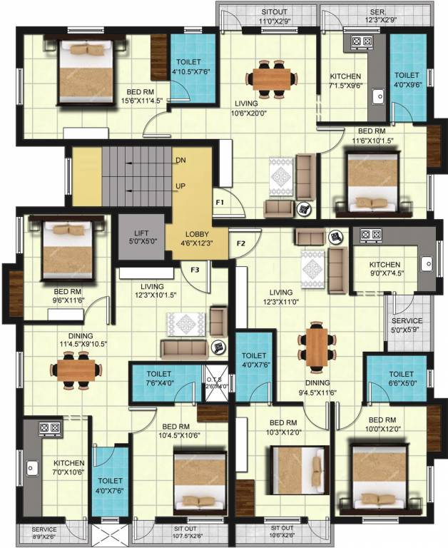 Images for Cluster Plan of Global Nivas