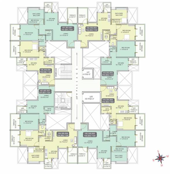  vrundavan-ii C Building Cluster Plan