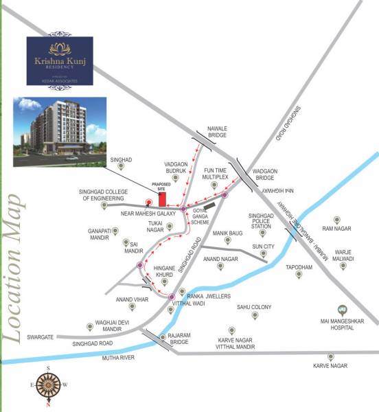  krishnakunj-residency Location Plan