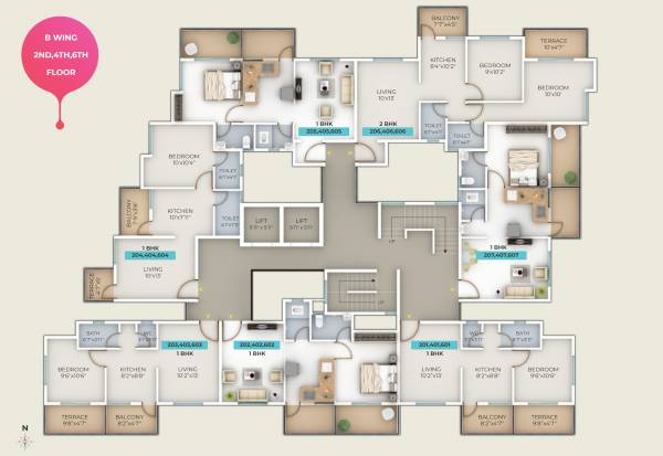  samarth-serenity Serenity Cluster Plan from 2nd, 4rth And 6th Floor