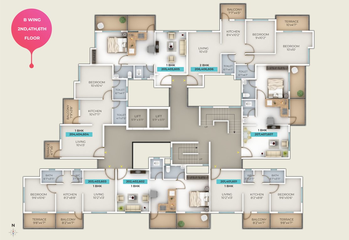  samarth serenity Serenity Cluster Plan from 2nd, 4rth And 6th Floor