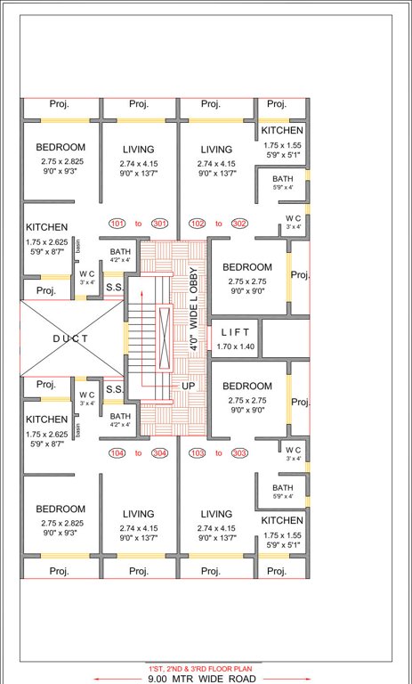  md Jupiter MD Cluster Plan from 1st to 3rd Floor