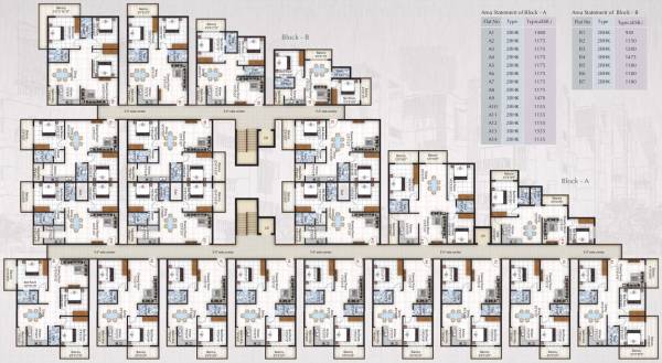  marvel Block A And Block B Typical Cluster Plan From 1st to 4th Floor