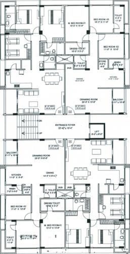  fateh-apartment Fateh Apartment Cluster Plan From 1st To 4th Floor