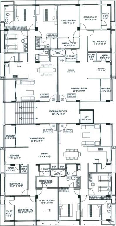  fateh apartment Fateh Apartment Cluster Plan From 1st To 4th Floor