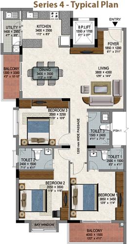  woods-3 Images for Cluster Plan of Renaissance Woods 3