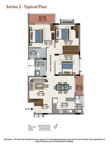  woods-3 Images for Cluster Plan of Renaissance Woods 3