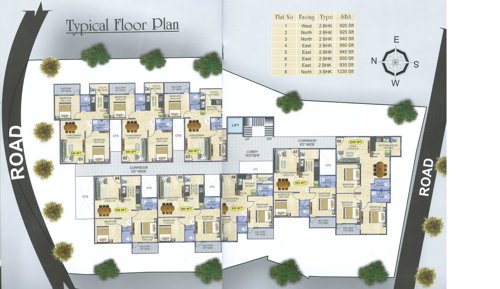  basava-pride Tower 1 typical Cluster Plan From 1st to 5th Floor