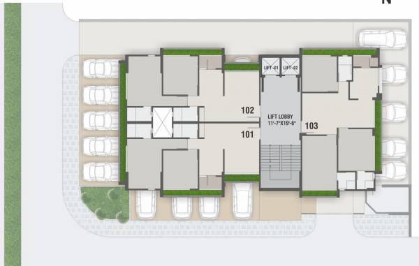  heights Heights Cluster Plan For Typical Floor