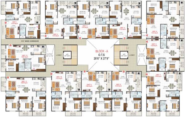 Block A Typical Cluster Plan sai-samraksha Block A Typical Cluster Plan