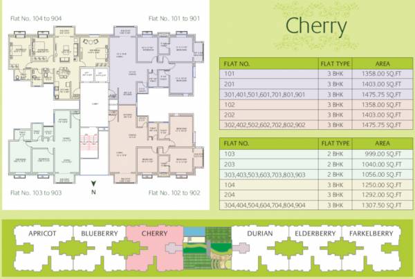  the-orchard Cherry Typical Cluster Plan From 1st to 9th Floor