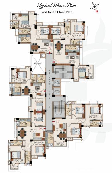  surya-heights Tower 1 Cluster Plan
