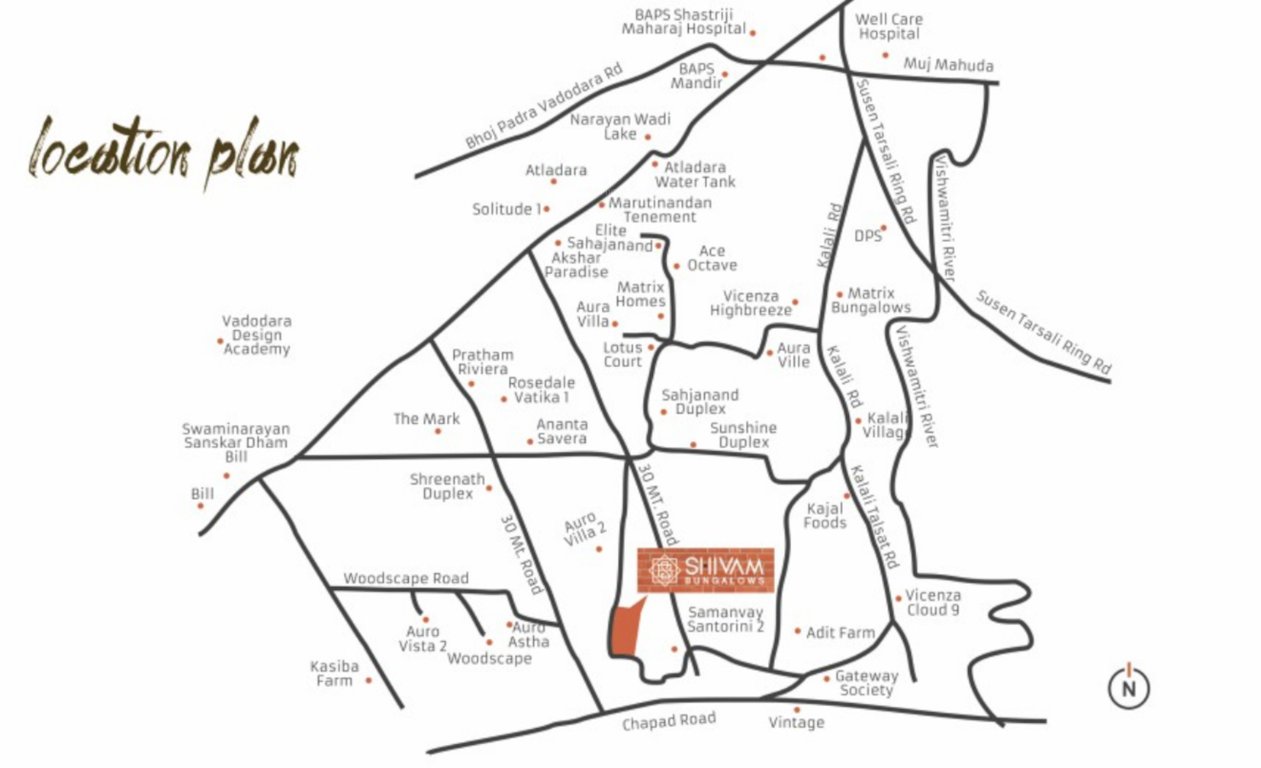  bunglows Location Plan
