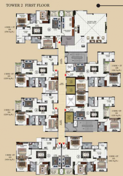 Tower 2 Cluster Plan sattva-exotic Tower 2 Cluster Plan