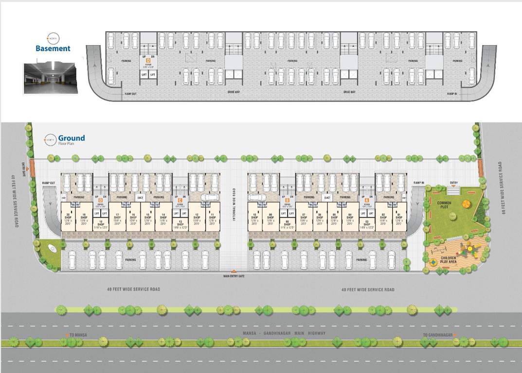  sharda apartments Wing A Cluster Plan